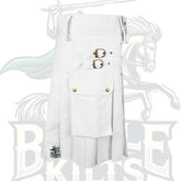 White Utility Kilt – Modern Functional Kilt with Pockets